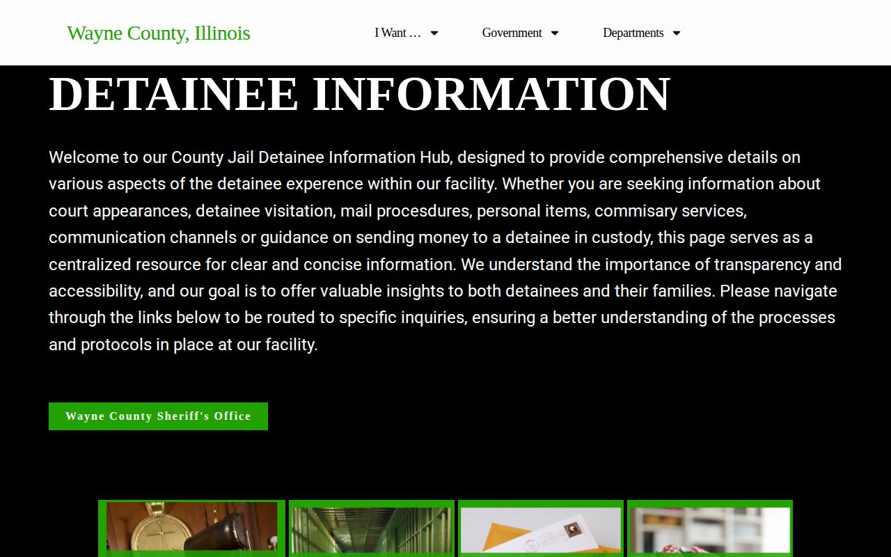 Official Wayne County Jail detainee information page